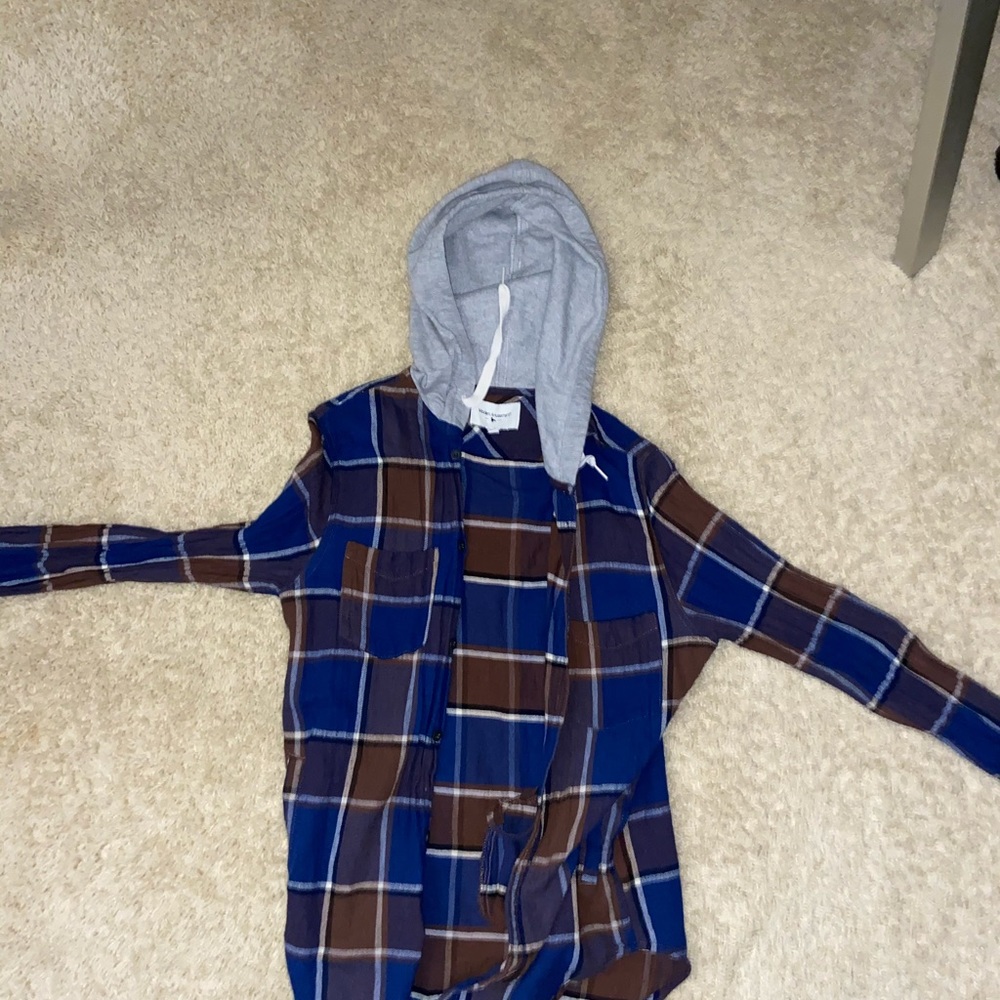Flannel and Hoodie in 1
